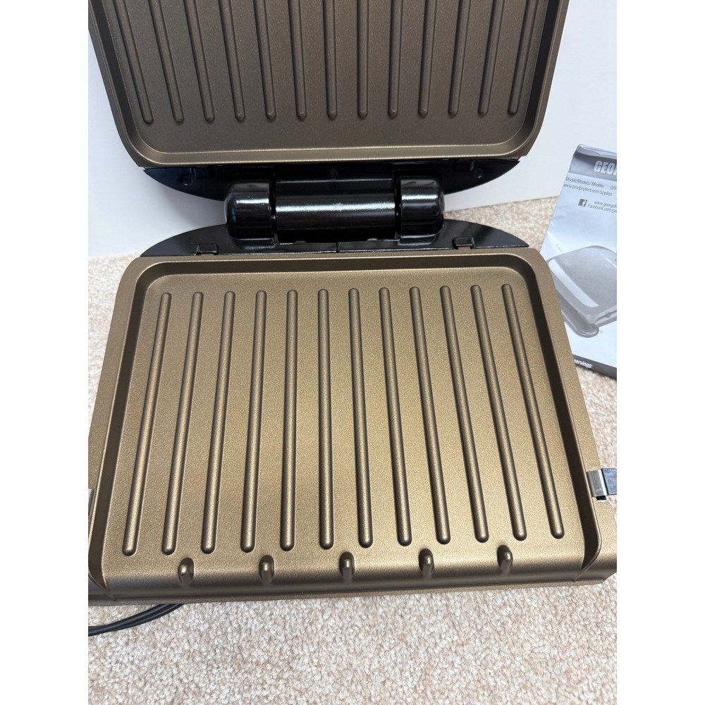 George Foreman GRP360 Electric Grill 4-Serving Red Excellent Removable Plates - Picture 11 of 13
